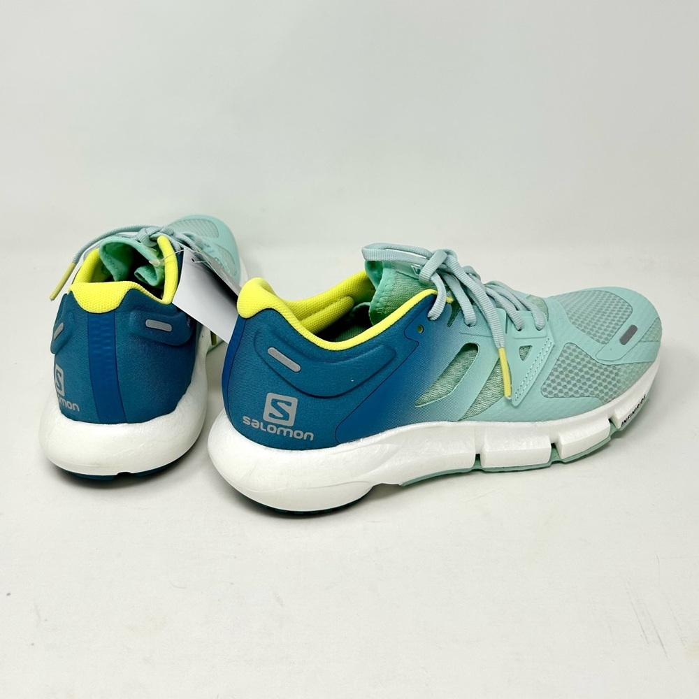 Salomon Women's Mint Green and Teal Athletic Shoes - Picture 4 of 8